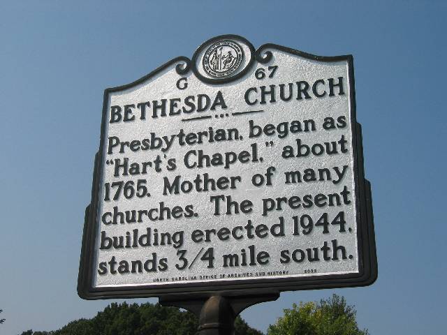 Bethesda Church Historical Marker